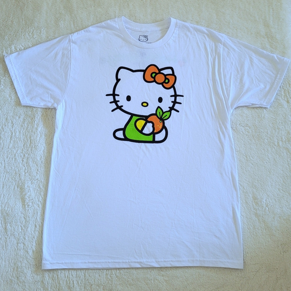 Hello👋 Kitty🐈 with Orange🍊 Bow🎀 By Sanrio Tee👕 - NWOT